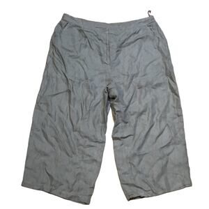 Linen Cropped Capri Pants